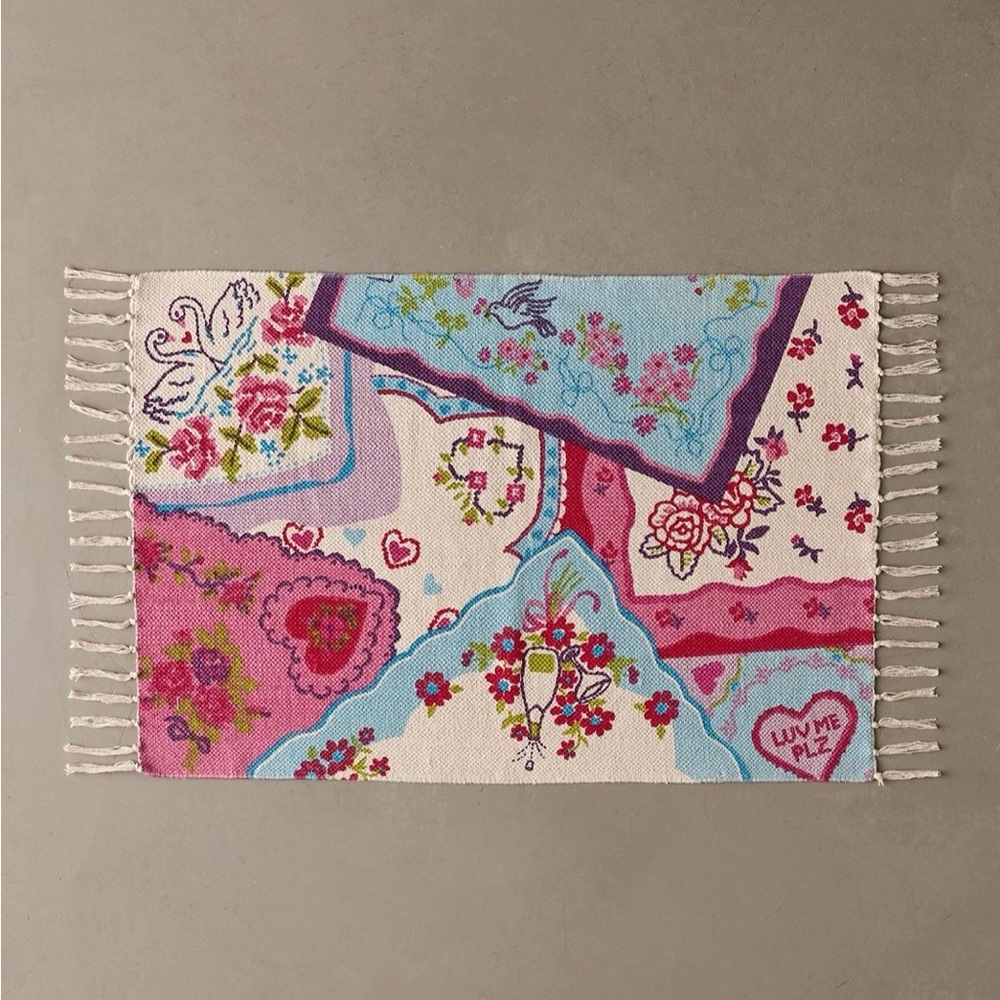 Hankies Patterned Screen Printed Rug from Urban Outfitters NWT